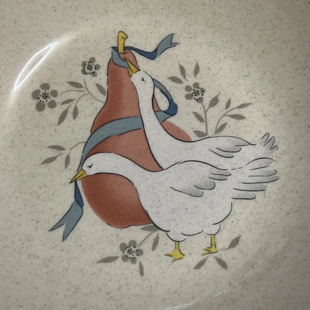Vtg International Marmalade Cottagecore Geese Serving Bowl 9